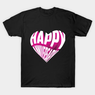 Happy Hearts: Adorable Happy Anniversary Shirt Designs! T-Shirt